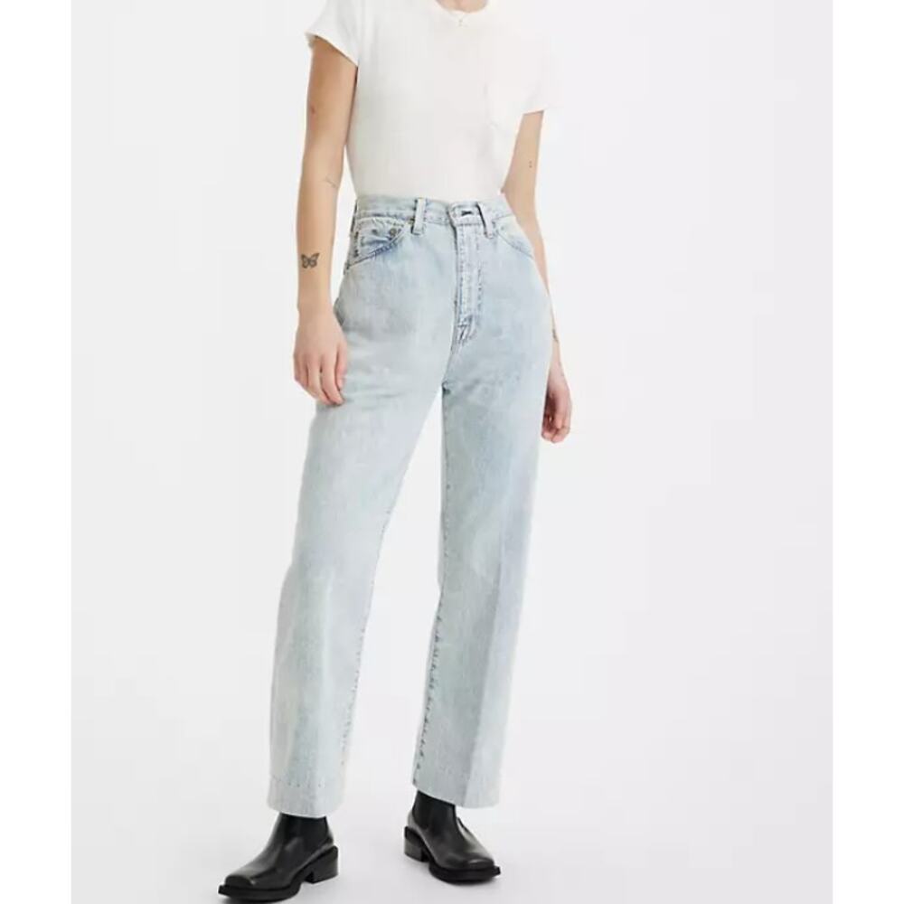 Levi's Vintage 1950's 701 Women's Jeans BIG E Stone Wash Size 25 NWT - Picture 2 of 13
